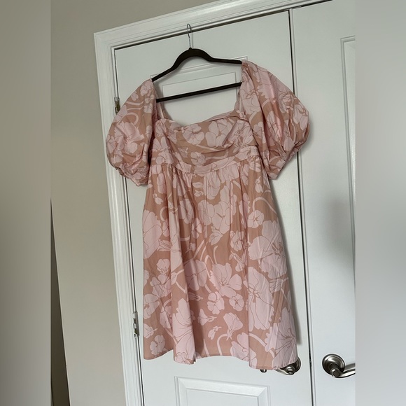 NWT Pink Floral Puff Sleeve Babydoll Dress J Crew - Picture 4 of 7
